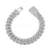 Yingtuo Jewelry 8mm/10mm/12mm Moissanite Diamond Cuban Link Chain D VVS Pass Tester 925 Sterling Silver Gold Cuban Link Chain