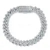 Yingtuo Jewelry 8mm/10mm/12mm Moissanite Diamond Cuban Link Chain D VVS Pass Tester 925 Sterling Silver Gold Cuban Link Chain