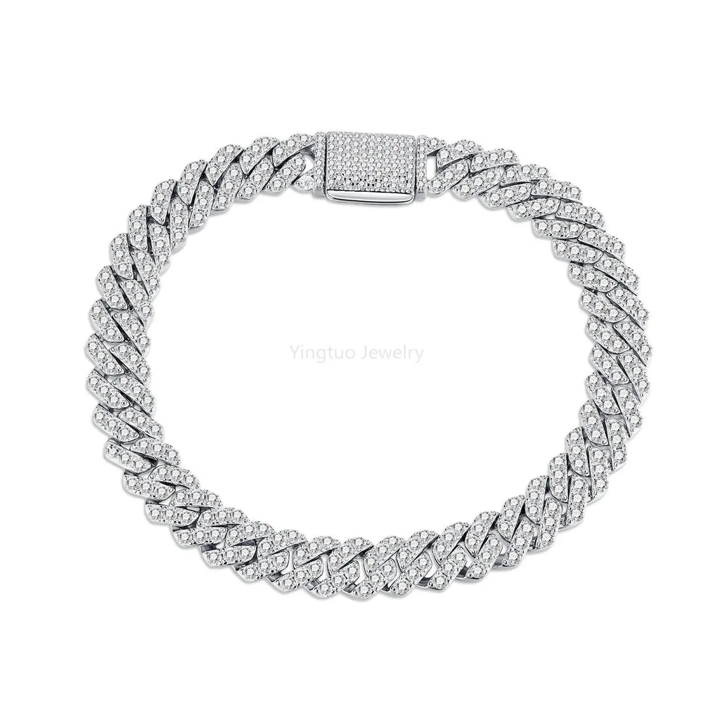 New Arrival Passed Diamond Tester S925 Silver D VVS Moissanite Chain Cuban Hip Hop Jewelry