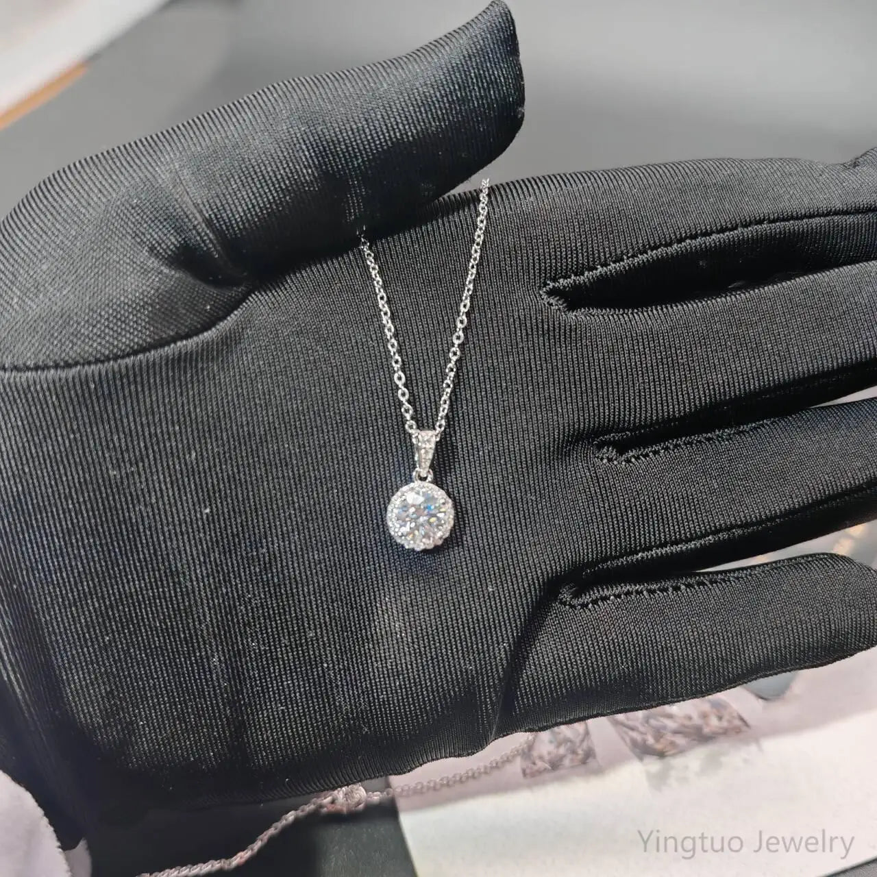 High-Quality Fine Jewelry for Women 925 Sterling Silver Hip Hop Moissanite Earrings Necklace Set with GRA Certificate
