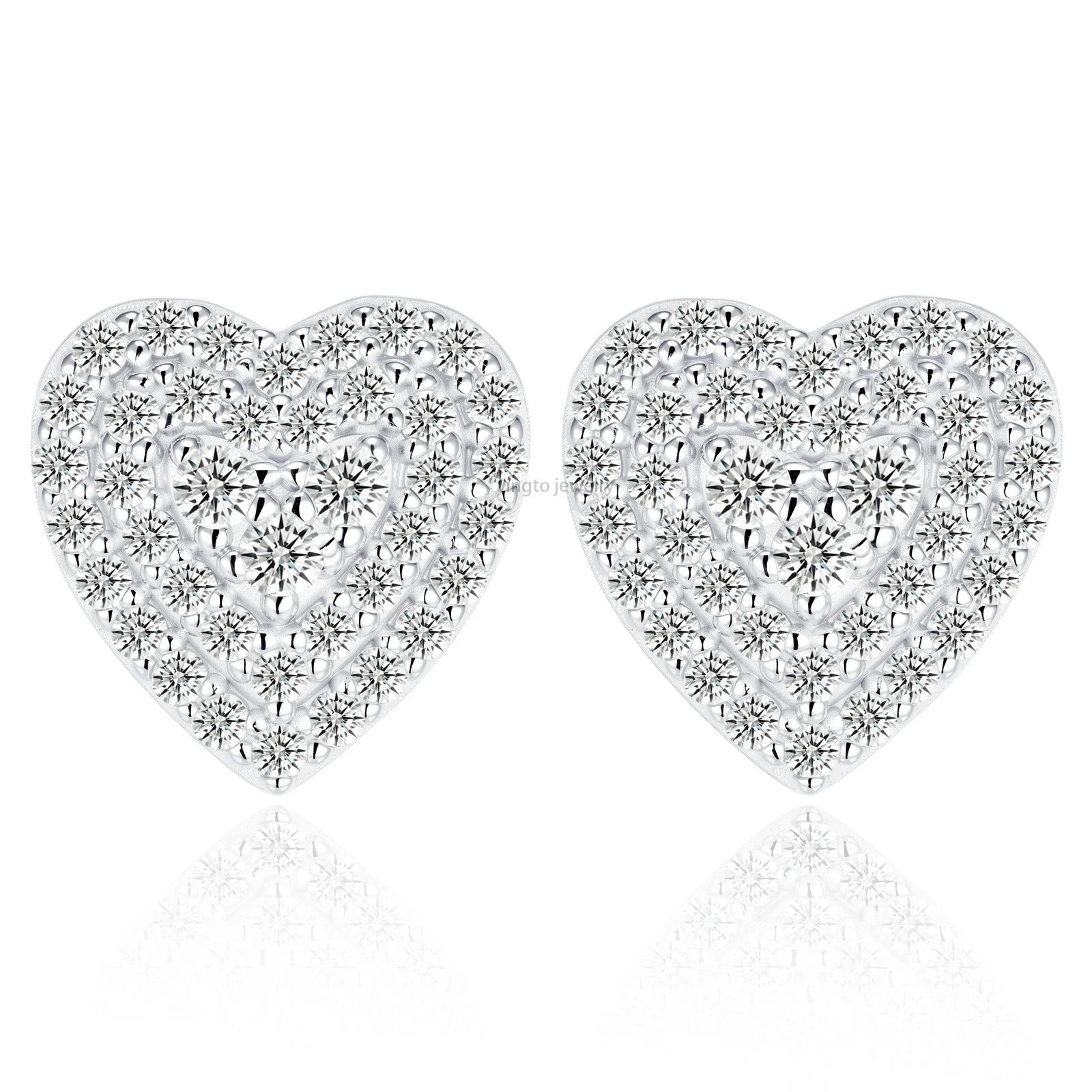 HIPHOP Wholesale Price Best Quality D Color VVS 18K Gold Plated Earrings S925 Moissanite Earrings