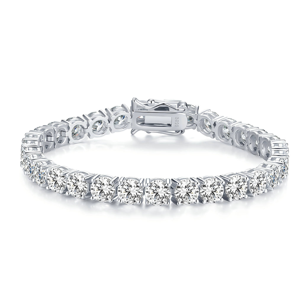 Fine Jewelry 925 Silver Ice Cut D VVS Moissanite Tennis Chain Necklace Bracelet Hiphop Cuban Link Chain with GRA Certification