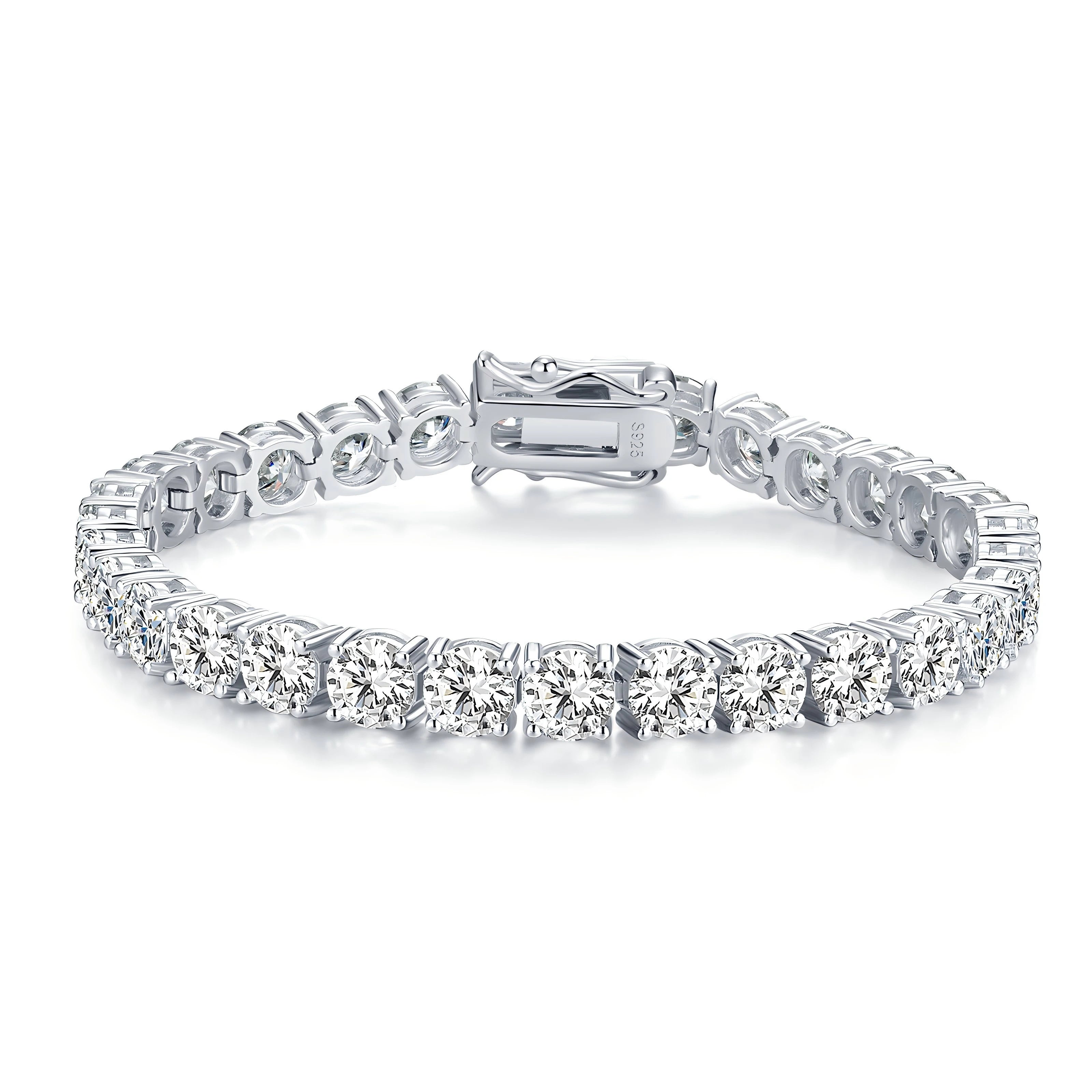 Fine Jewelry 925 Silver Ice Cut D VVS Moissanite Tennis Chain Necklace Bracelet Hiphop Cuban Link Chain with GRA Certification