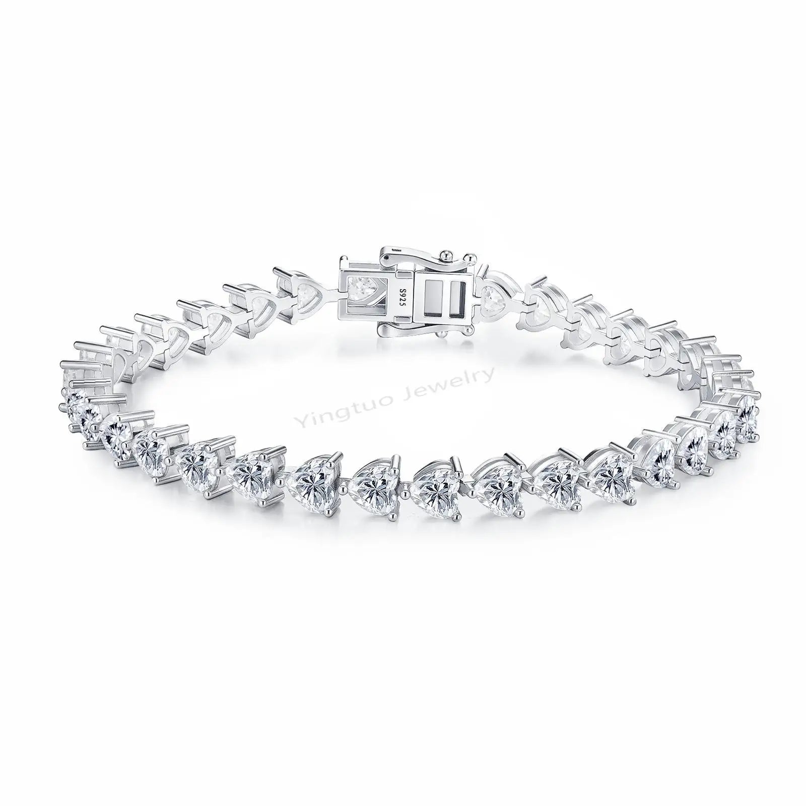 Fine Jewelry 925 Silver Ice Cut D VVS Moissanite Tennis Chain Necklace Bracelet Hiphop Cuban Link Chain with GRA Certification