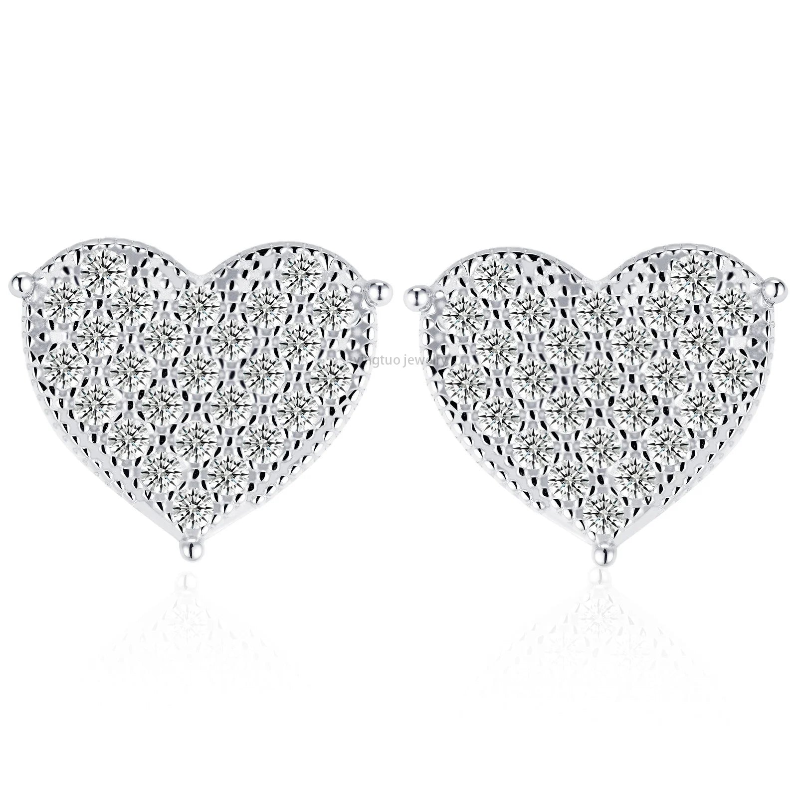 HIPHOP Wholesale Price Best Quality D Color VVS 18K Gold Plated Earrings S925 Moissanite Earrings
