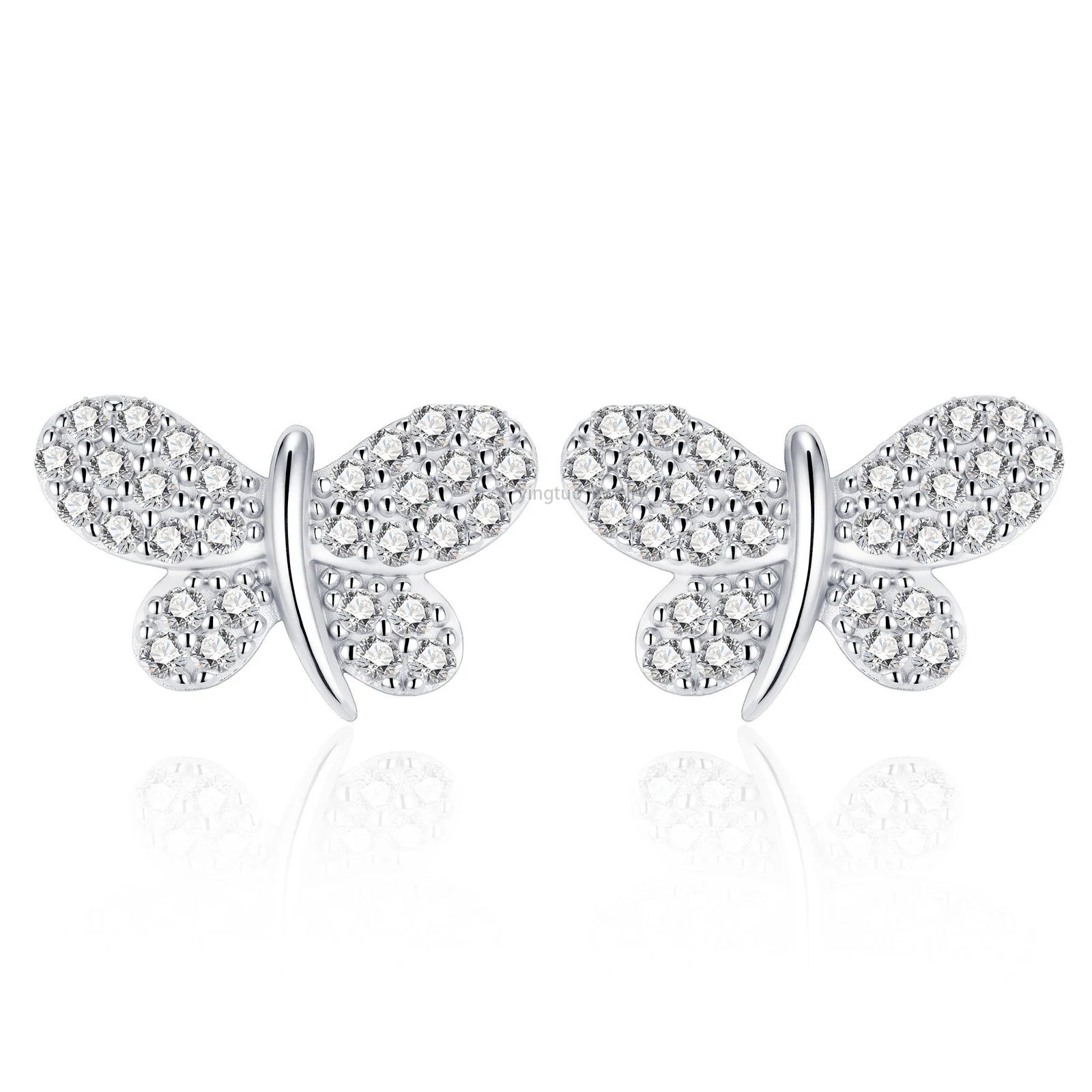 HIPHOP Wholesale Price Best Quality D Color VVS 18K Gold Plated Earrings S925 Moissanite Earrings