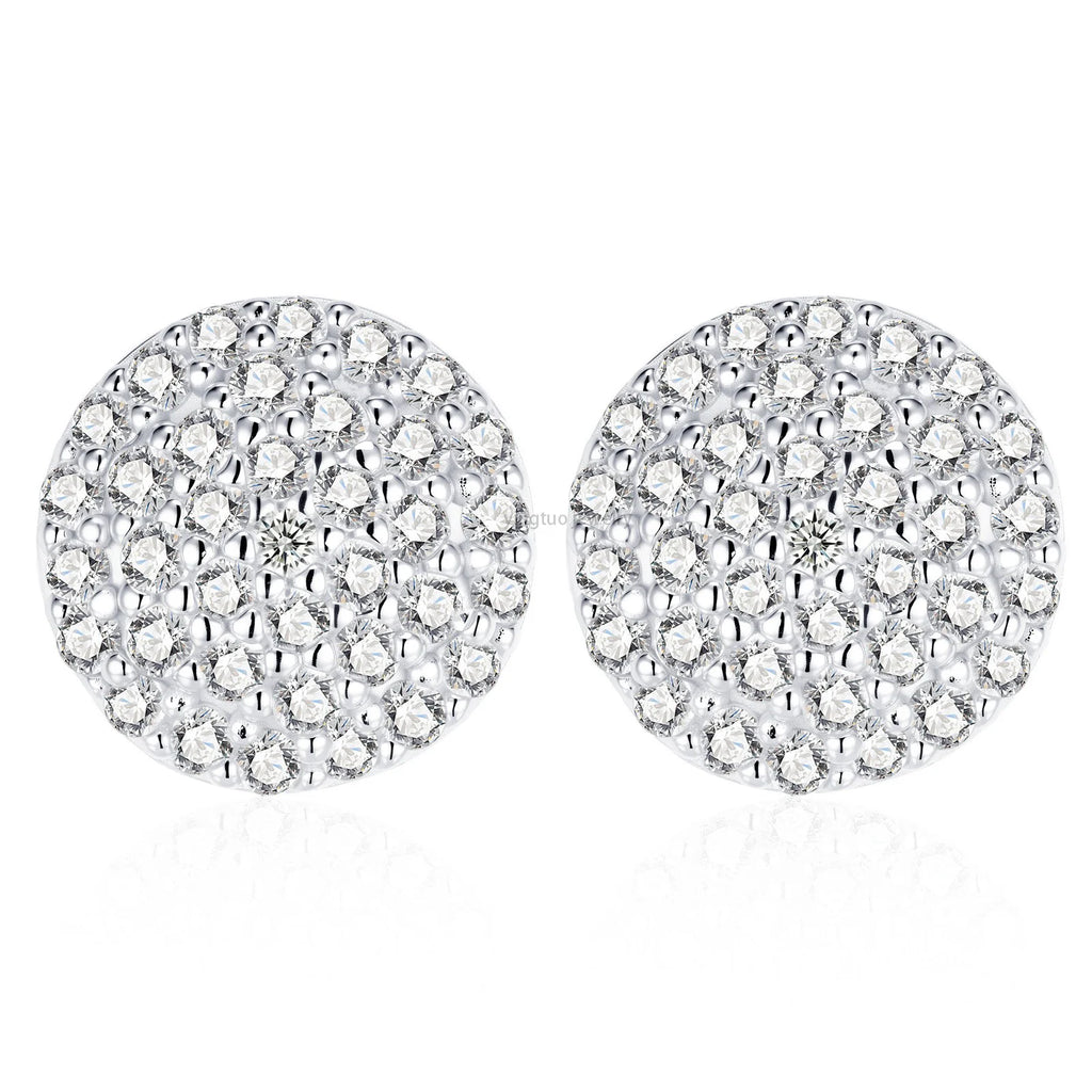 HIPHOP Wholesale Price Best Quality D Color VVS 18K Gold Plated Earrings S925 Moissanite Earrings